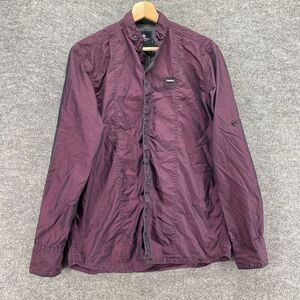 Pierrot Shirt Men M Medium Purple ButtonUp Long Sleeve Collared Carnival Edition